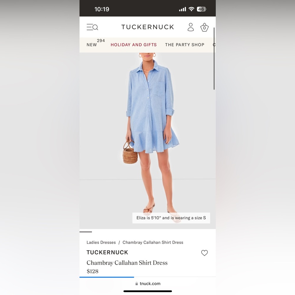 Tuckernuck chambray Callahan shirt dress